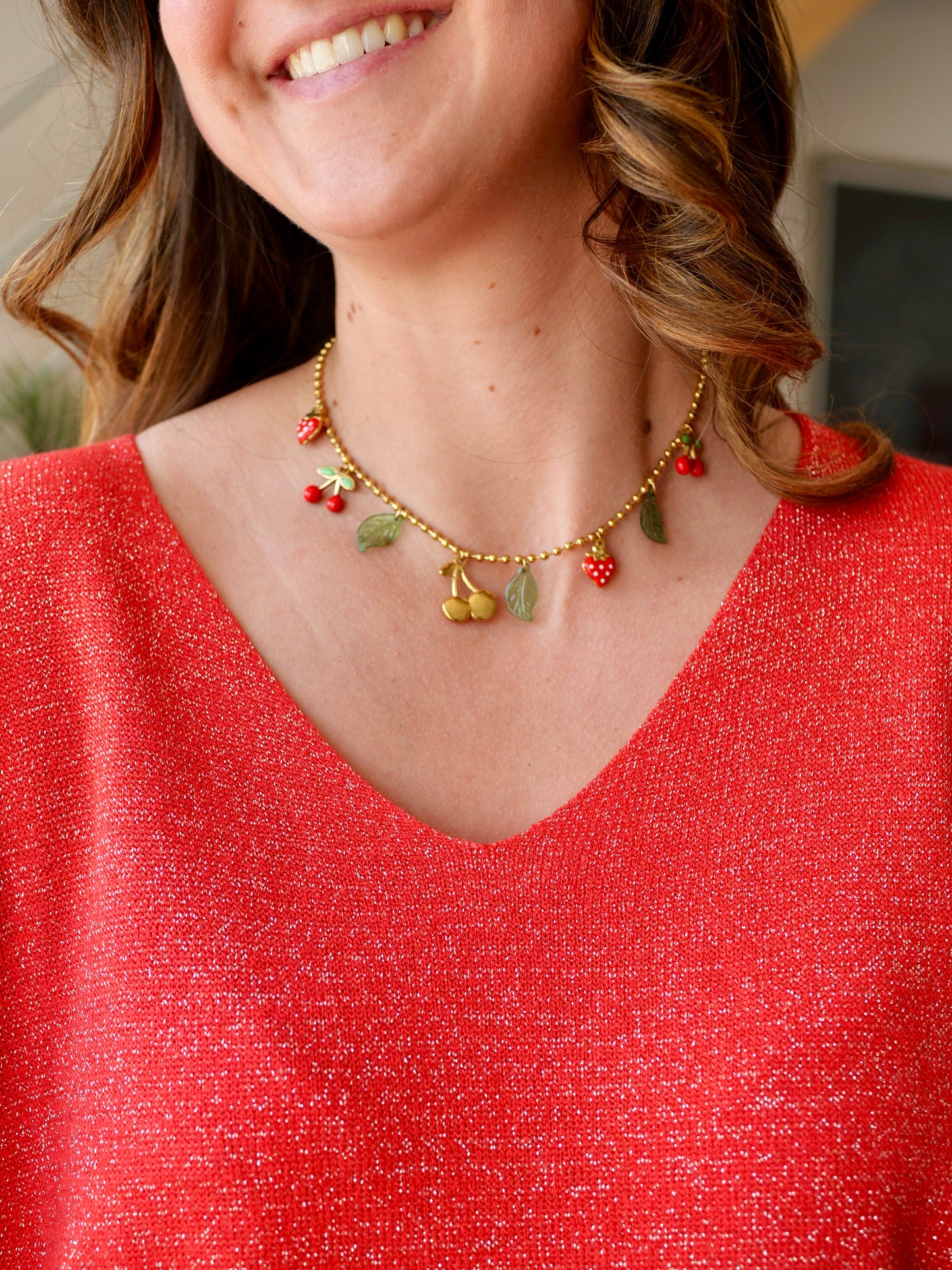 COLLIER CERISE