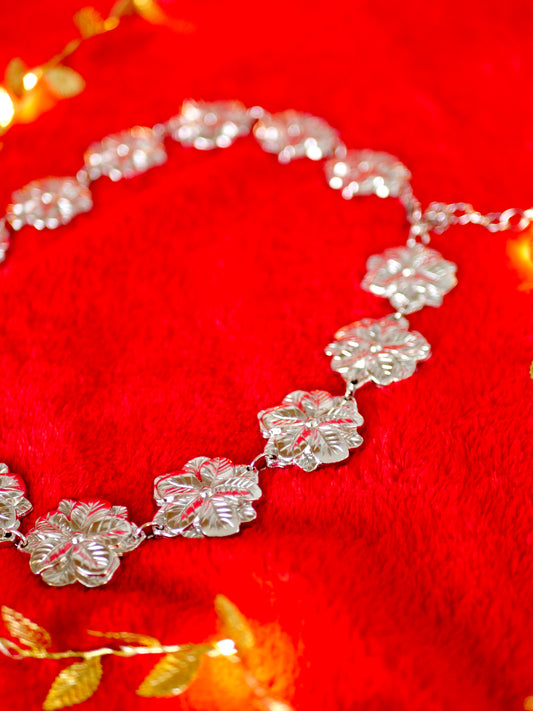 CEINTURE ARGENTÉ FLEURS