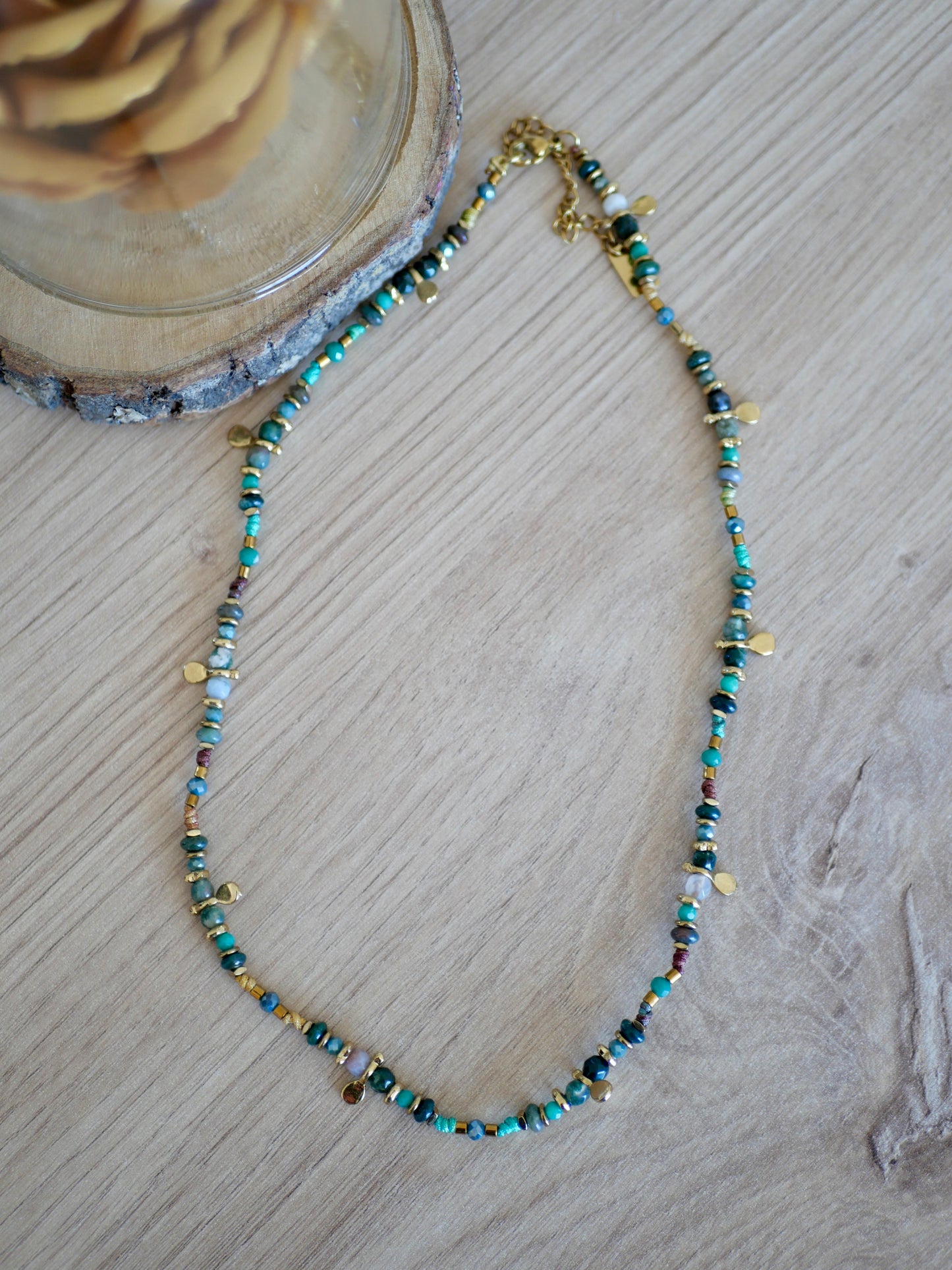 COLLIER BOHEME TURQUOISE AFRICAINE