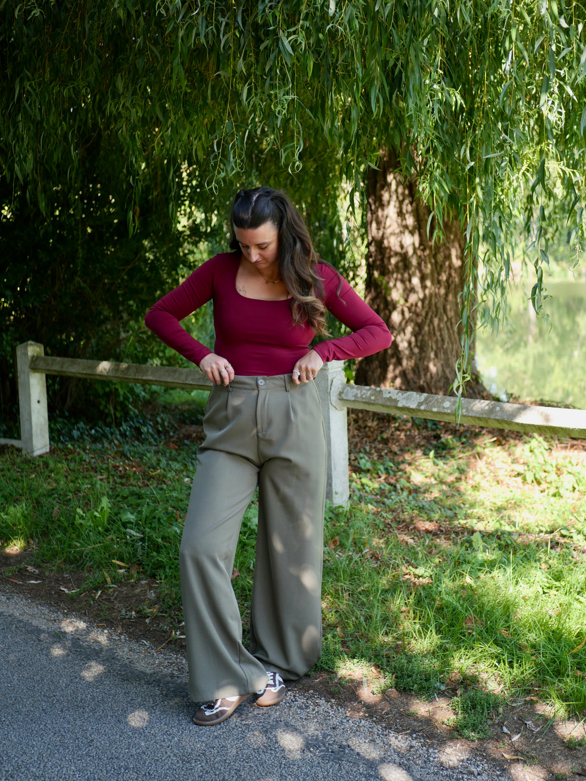 TOP LINA BORDEAUX FONCÉ