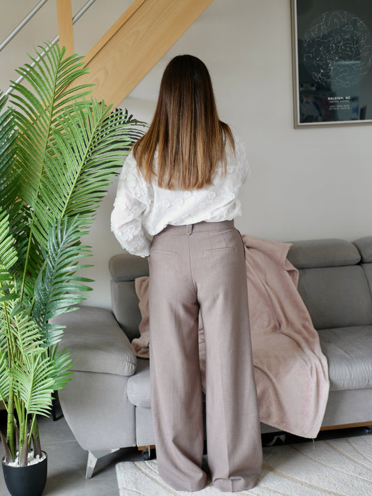 PANTALON BASILE TAUPE