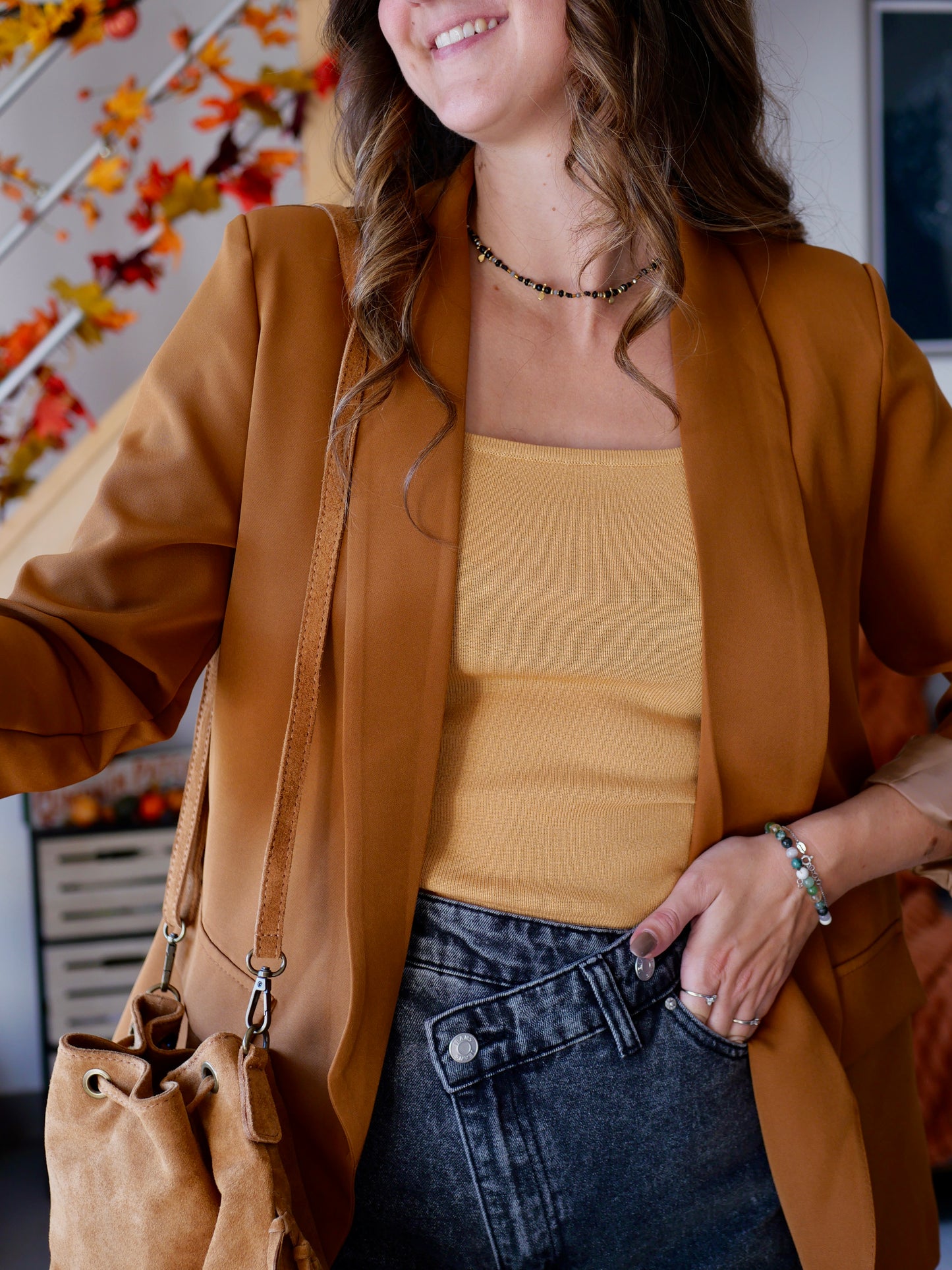 BLAZER NOLAN CAMEL (PETITE ET GRANDE TAILLE)