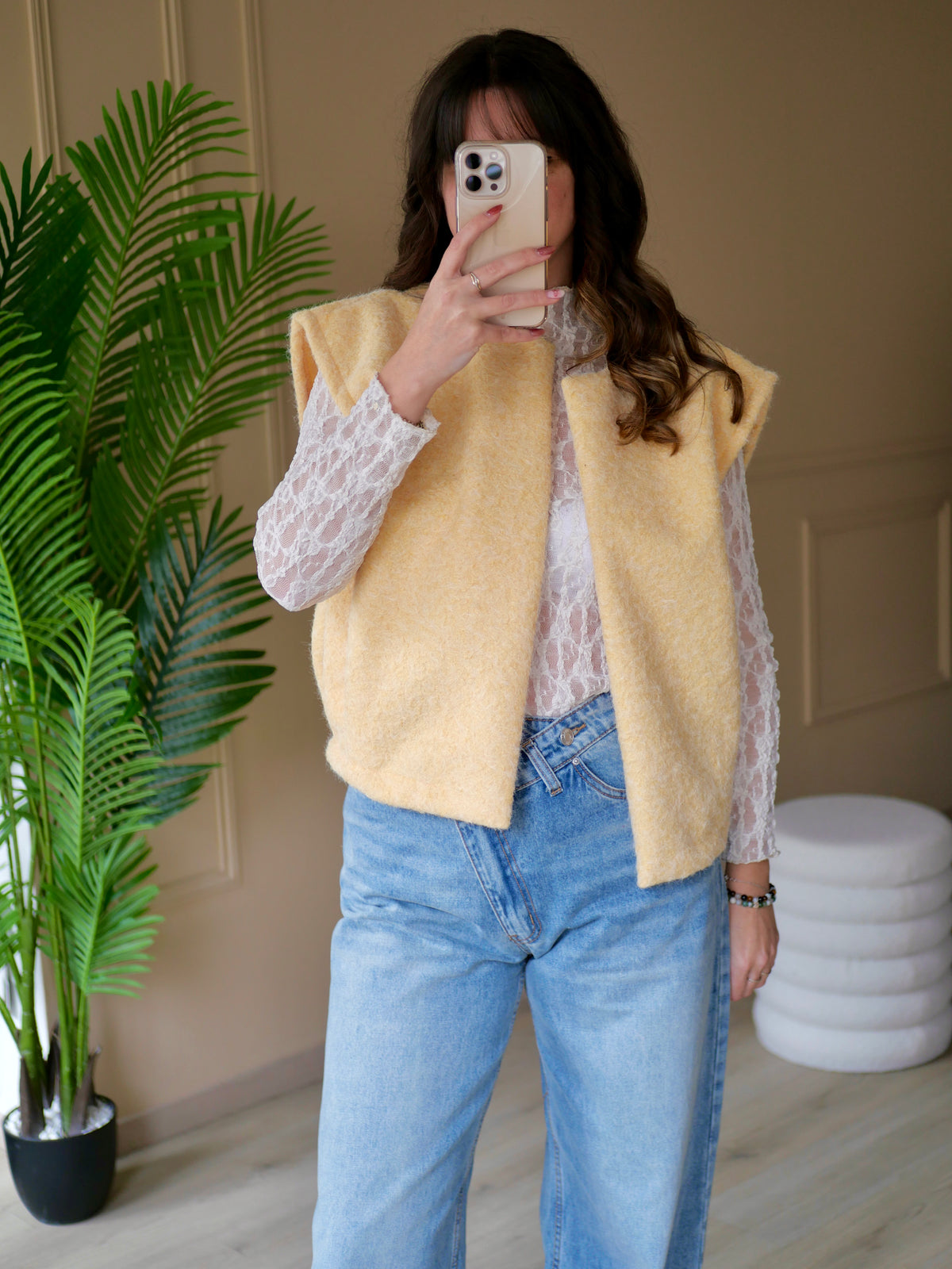 VESTE ZOE JAUNE PALE