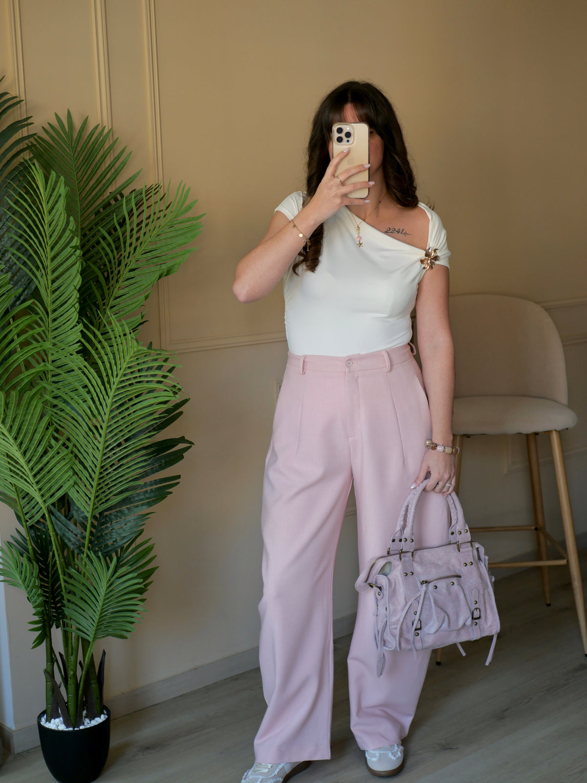 PANTALON JONA ROSE PALE