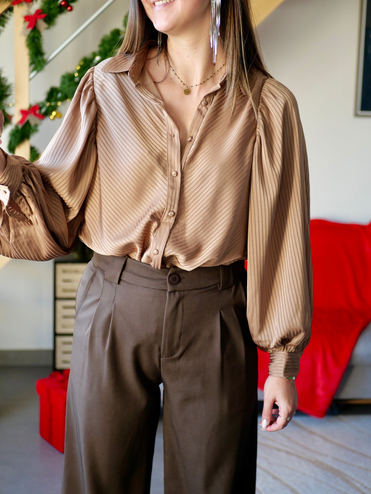 PANTALON SOLINE CHOCOLAT