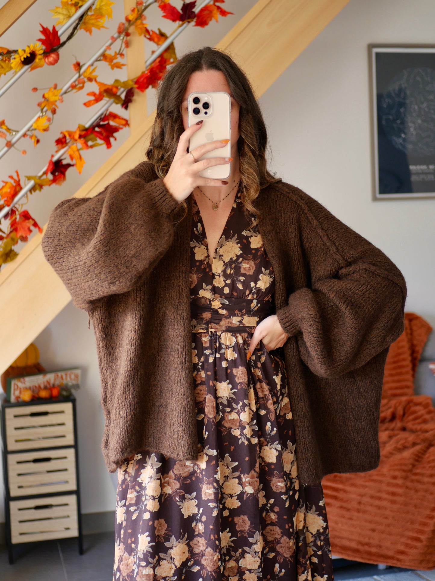GILET GABIN CHOCOLAT (PETITE ET GRANDE TAILLE)