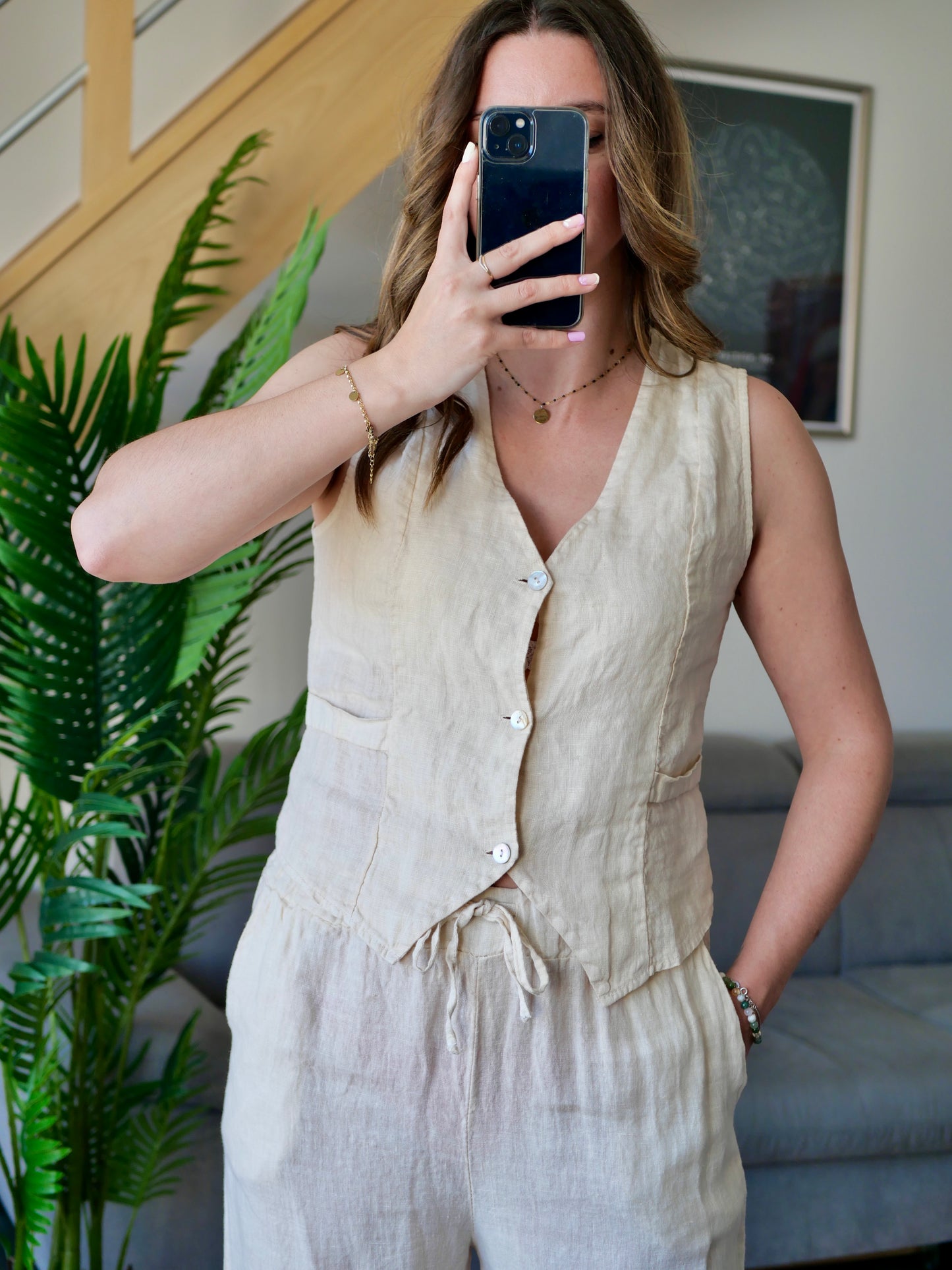GILET ANAE BEIGE