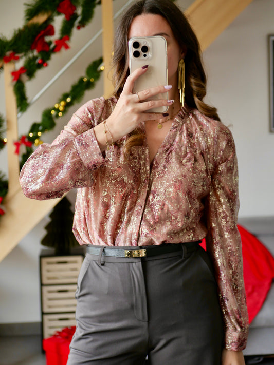 BLOUSE EMILIA BORDEAUX (PETITE ET GRANDE TAILLE)