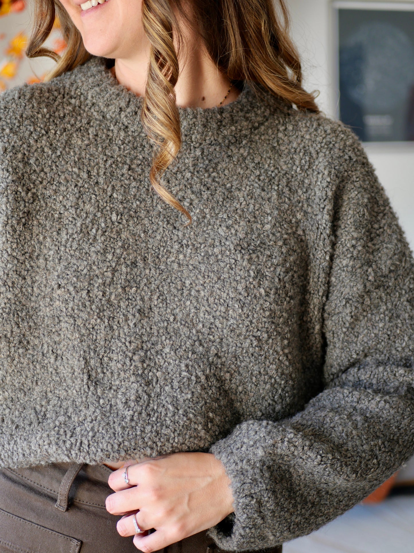 PULL COZY MARRON/TAUPE (PETITE ET GRANDE TAILLE)