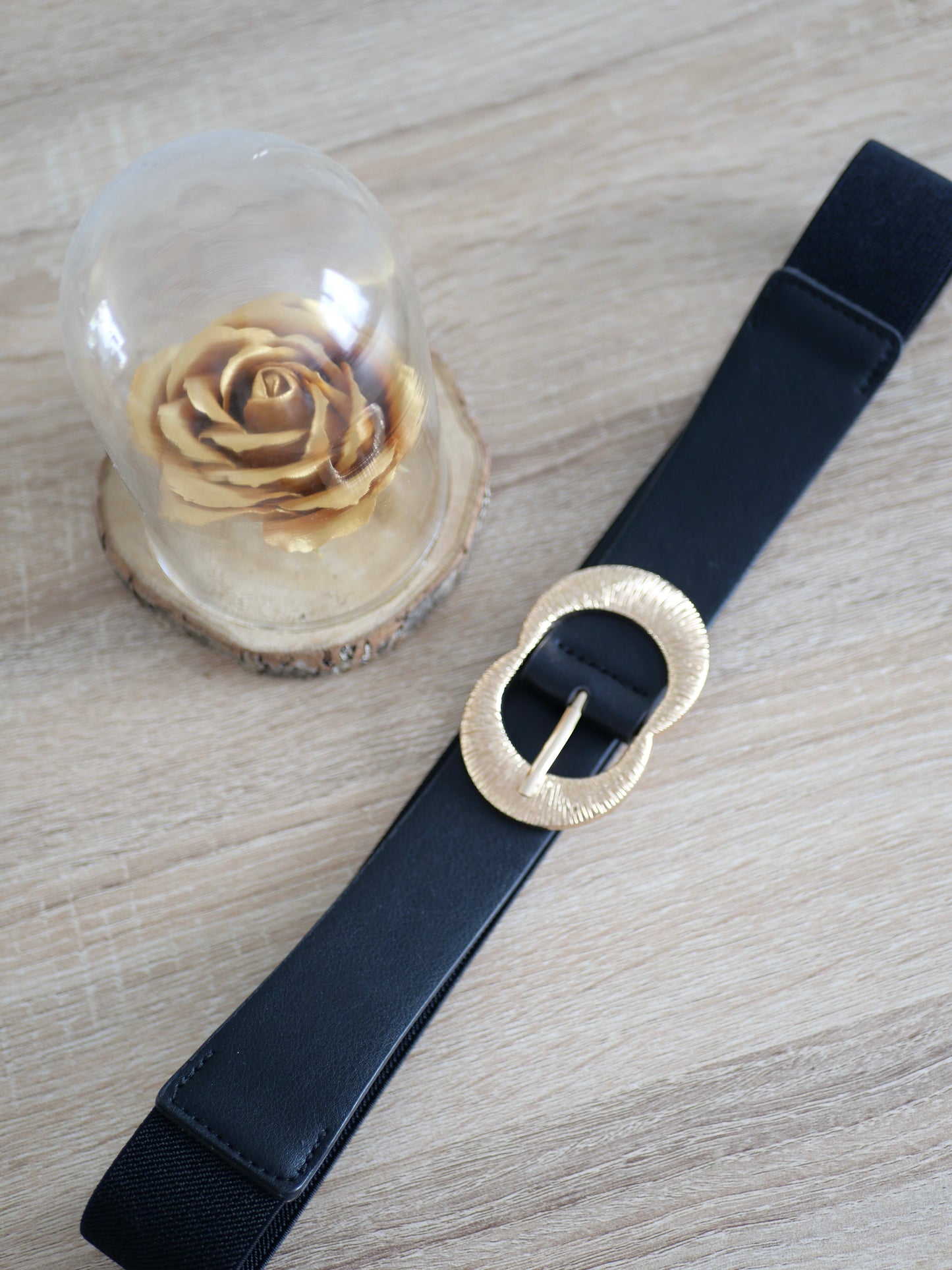 CEINTURE BLOUCLE DORÉ NOIR
