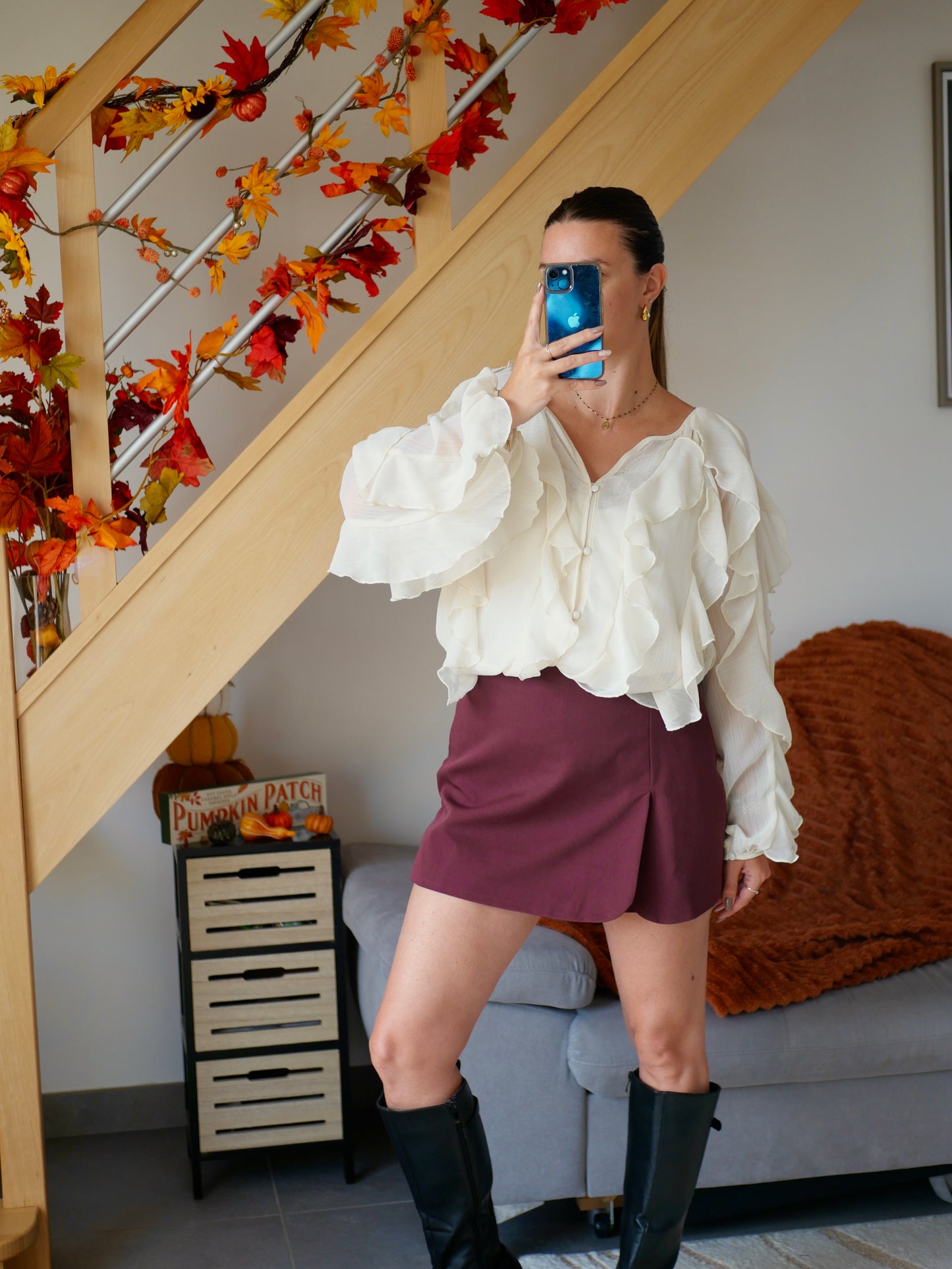 JUPE SHORT MADISON BORDEAUX