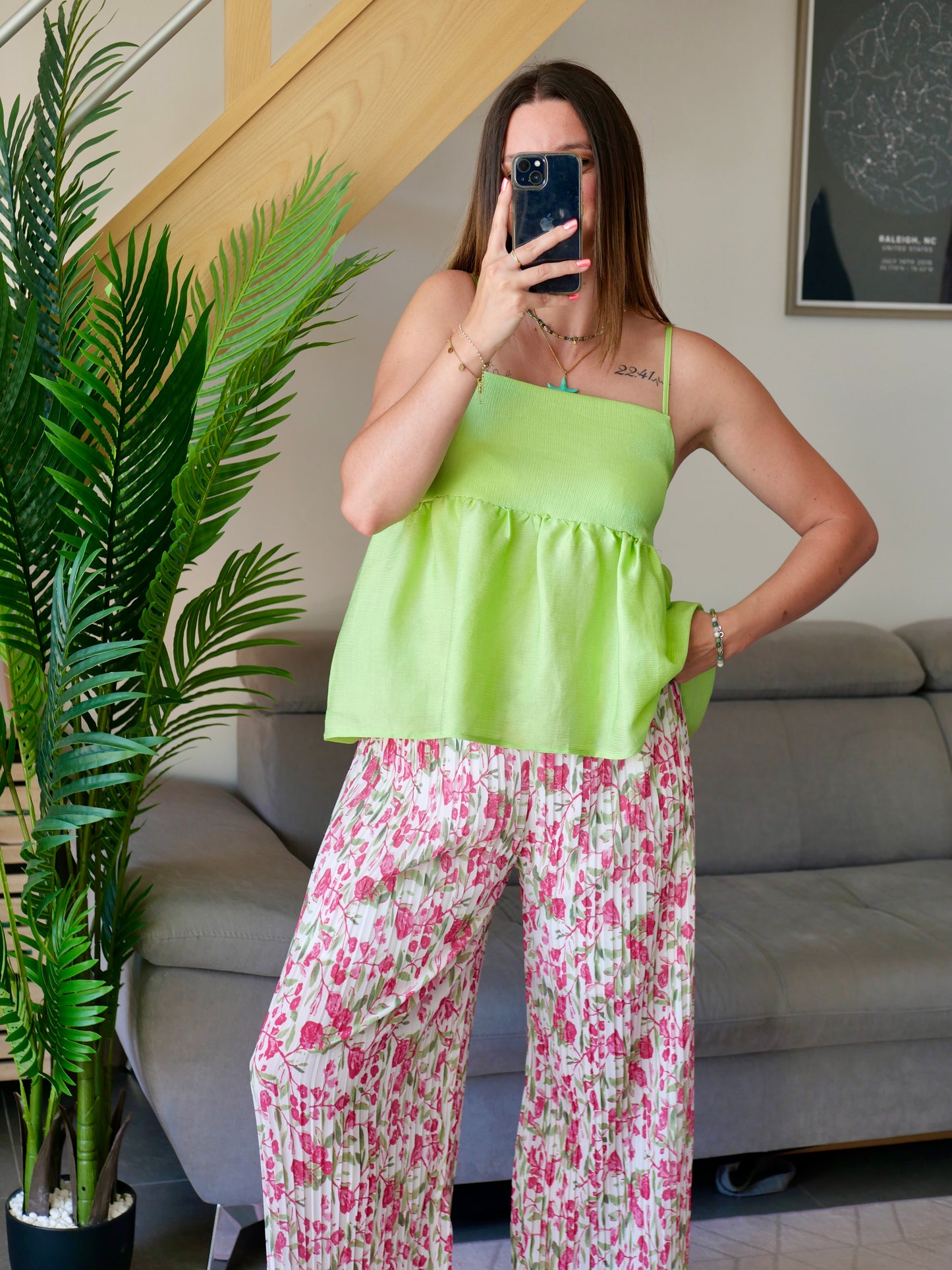 PANTALON ILONA FUSCHIA (PETITE ET GRANDE TAILLE)