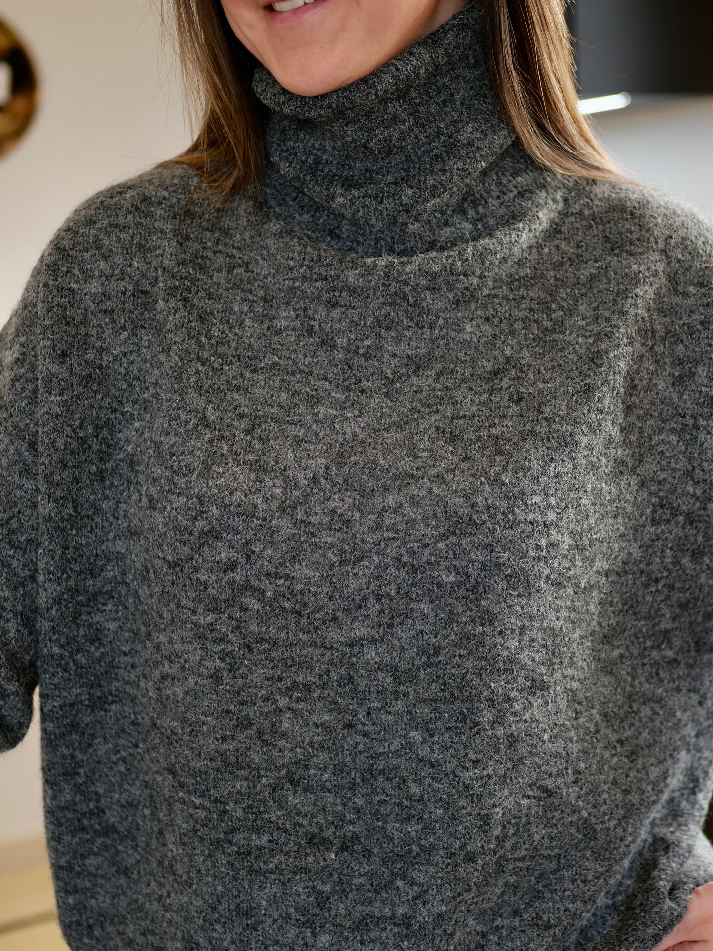 PULL COURCHEVEL GRIS CHINÉ