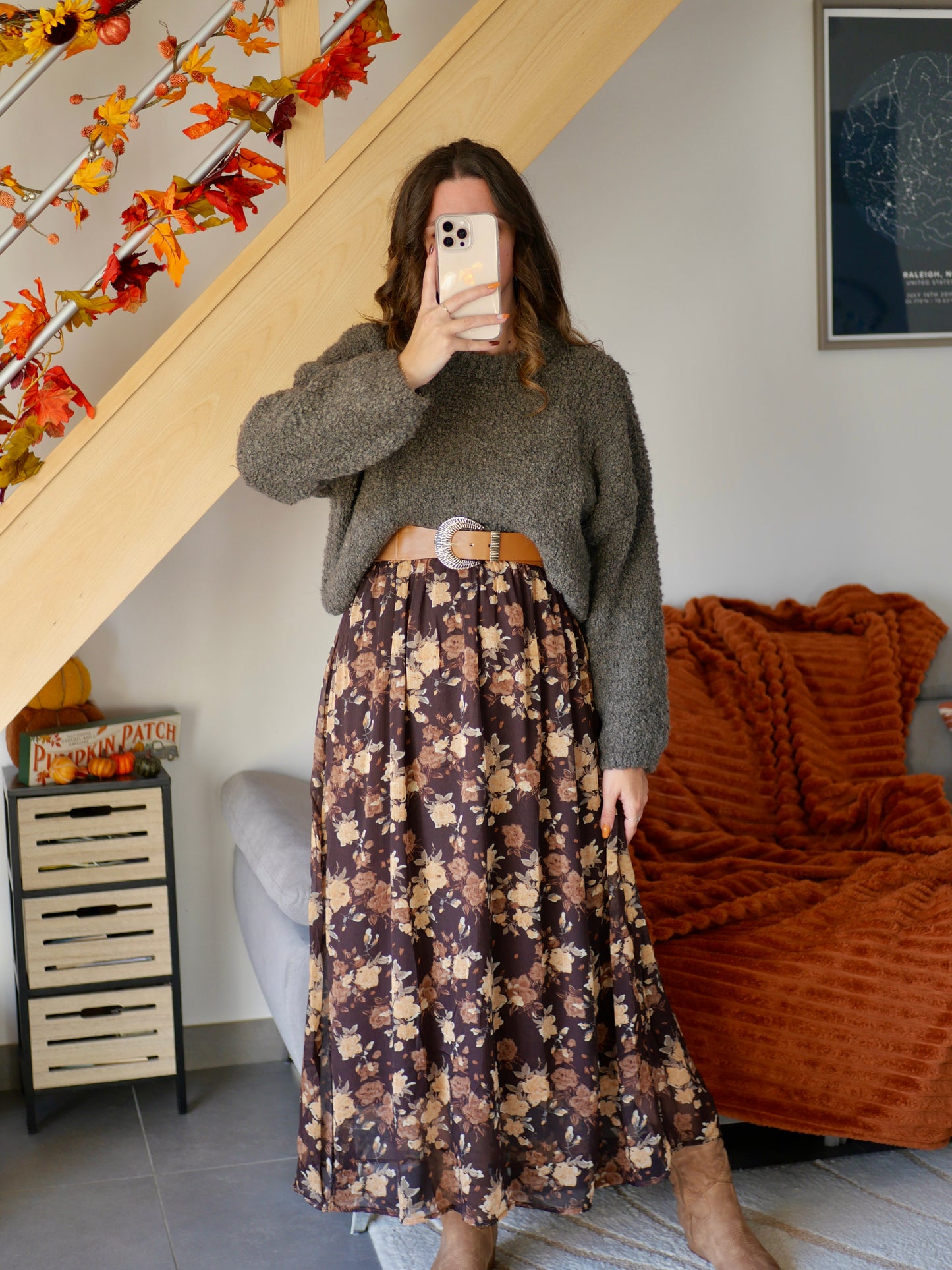 PULL COZY MARRON/TAUPE (PETITE ET GRANDE TAILLE)