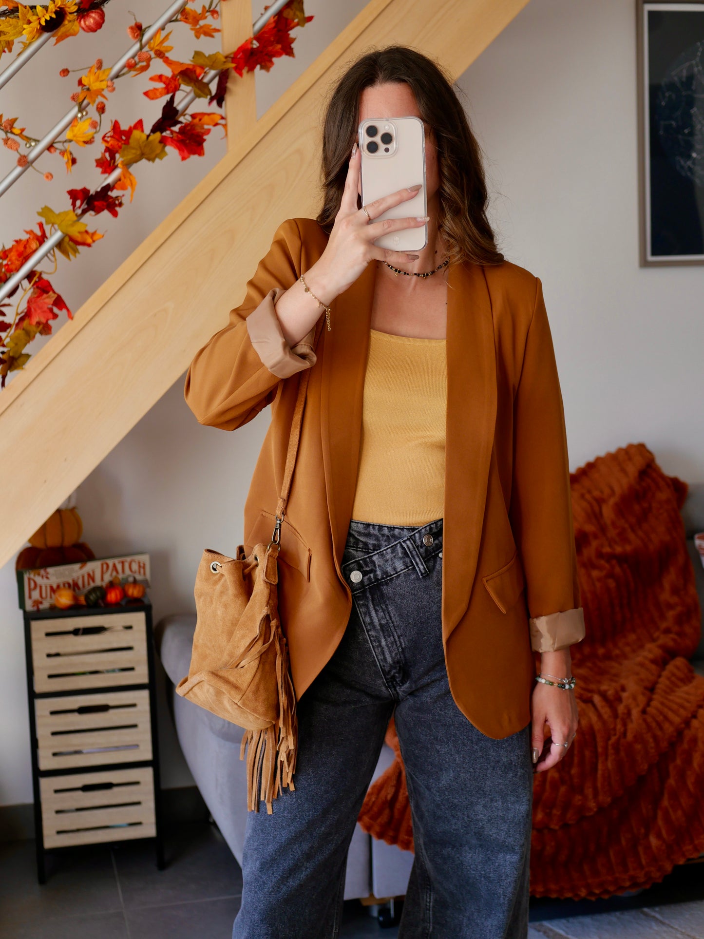 BLAZER NOLAN CAMEL (PETITE ET GRANDE TAILLE)