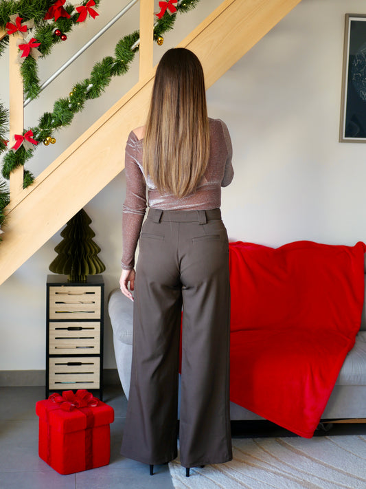 PANTALON SOLINE CHOCOLAT