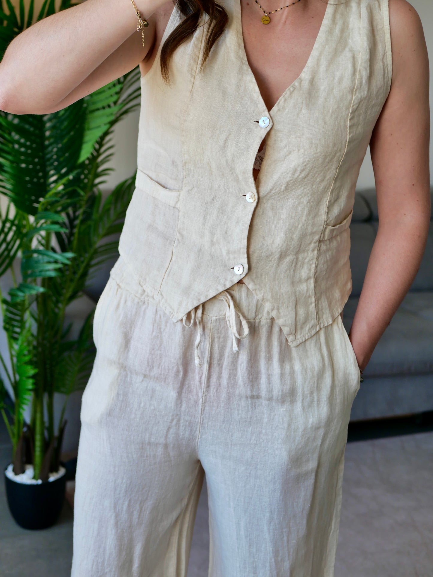 GILET ANAE BEIGE