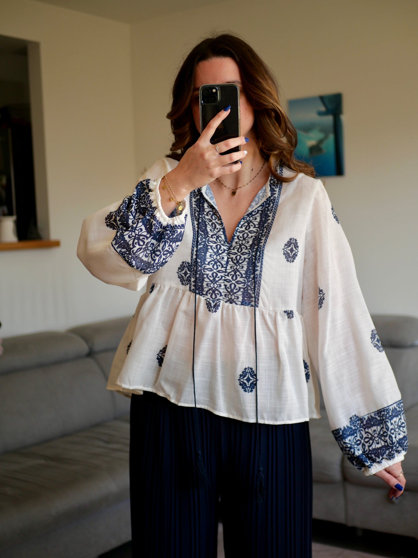 BLOUSE JOYA BLEU MARINE