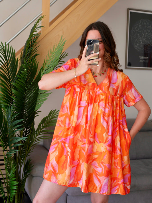 ROBE SHORT SUNSET (PETITE ET GRANDE TAILLE)