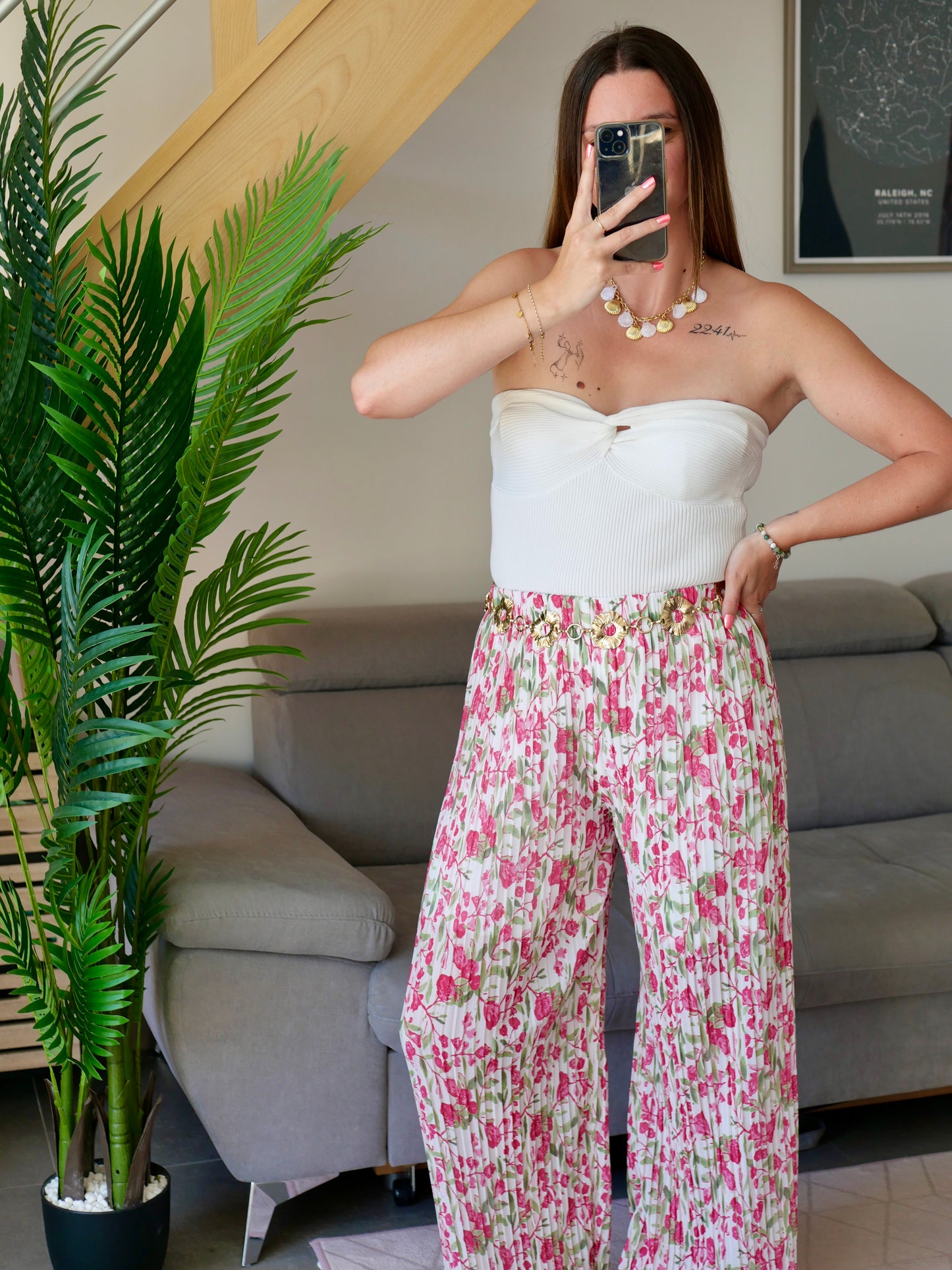 PANTALON ILONA FUSCHIA (PETITE ET GRANDE TAILLE)
