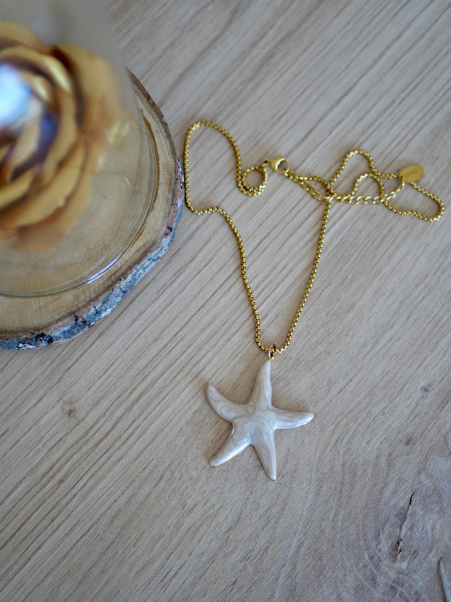 COLLIER ETOILE BEIGE