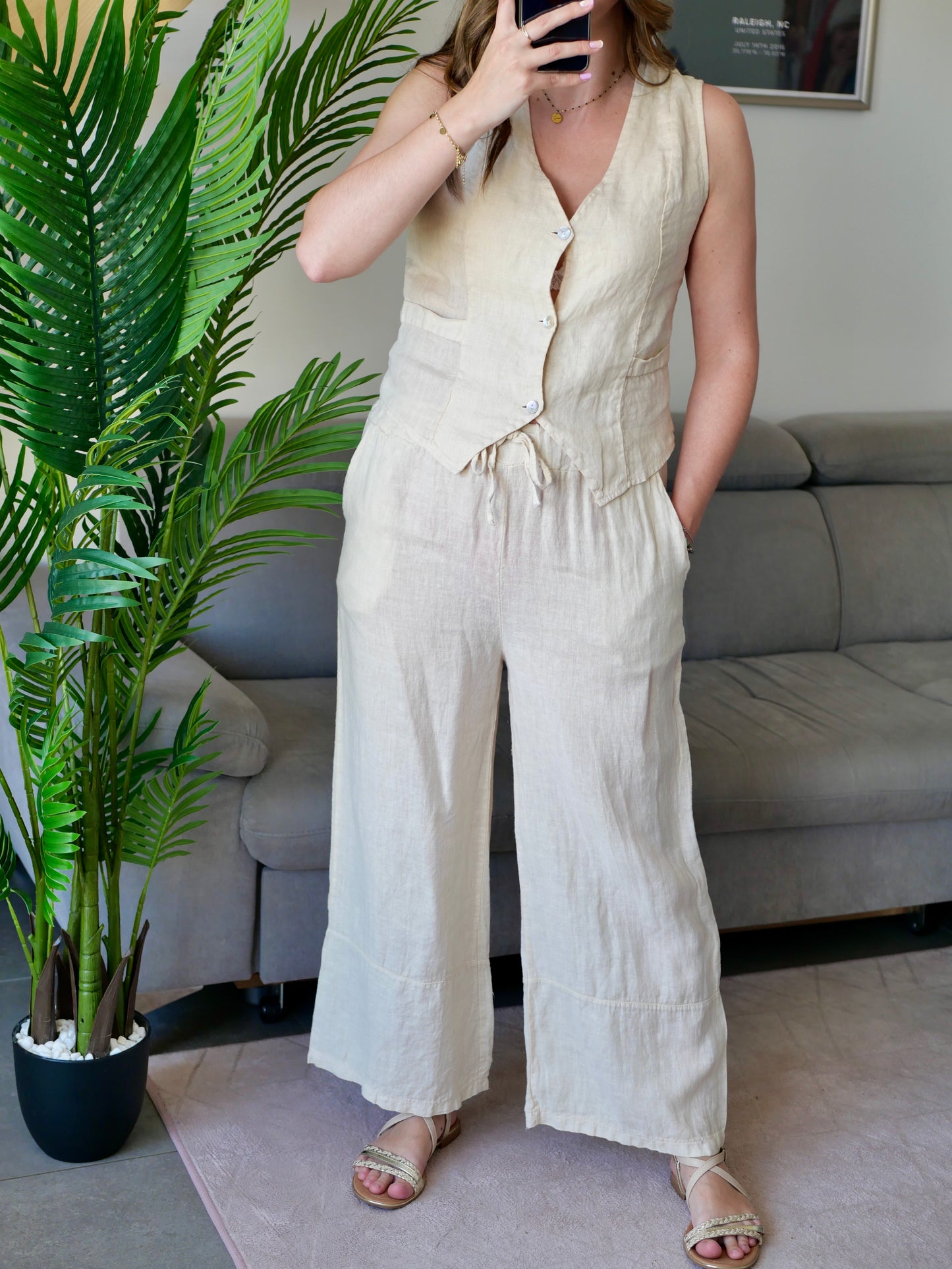 GILET ANAE BEIGE