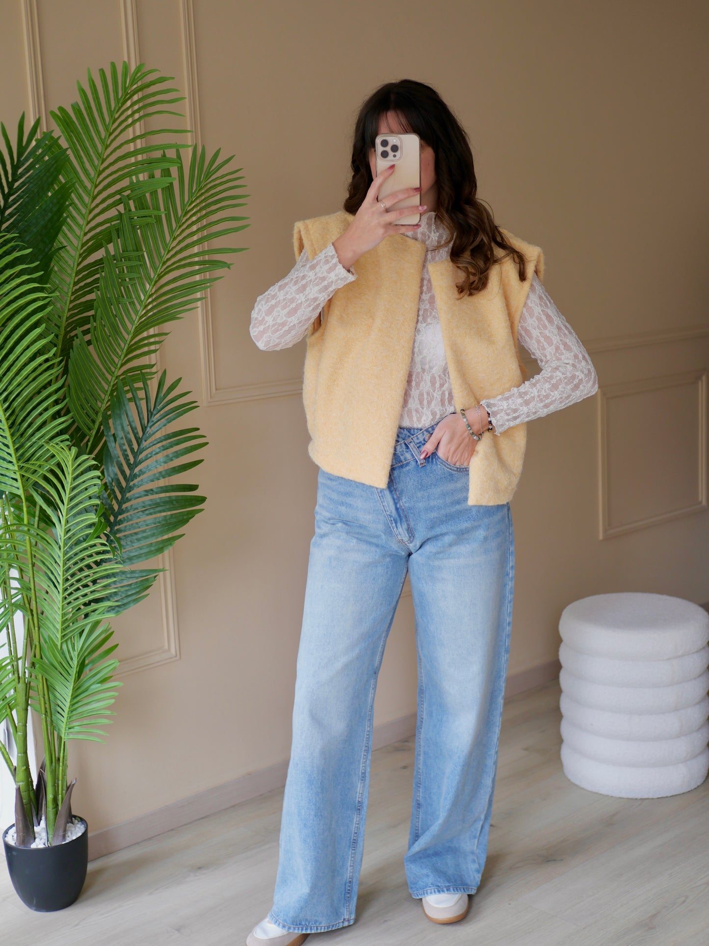 VESTE ZOE JAUNE PALE