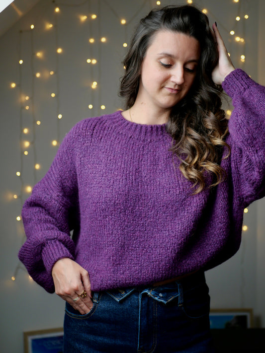 PULL ROMY VIOLET FONCÉ