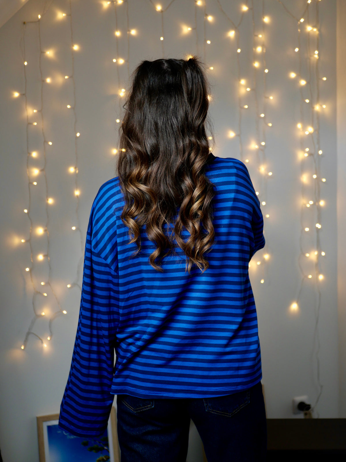 TOP COLINE BLEU MARINE ET BLEU