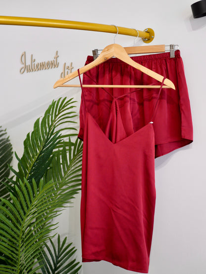 PYJAMA BÉZIERS BORDEAUX (PETITE ET GRANDE TAILLE)