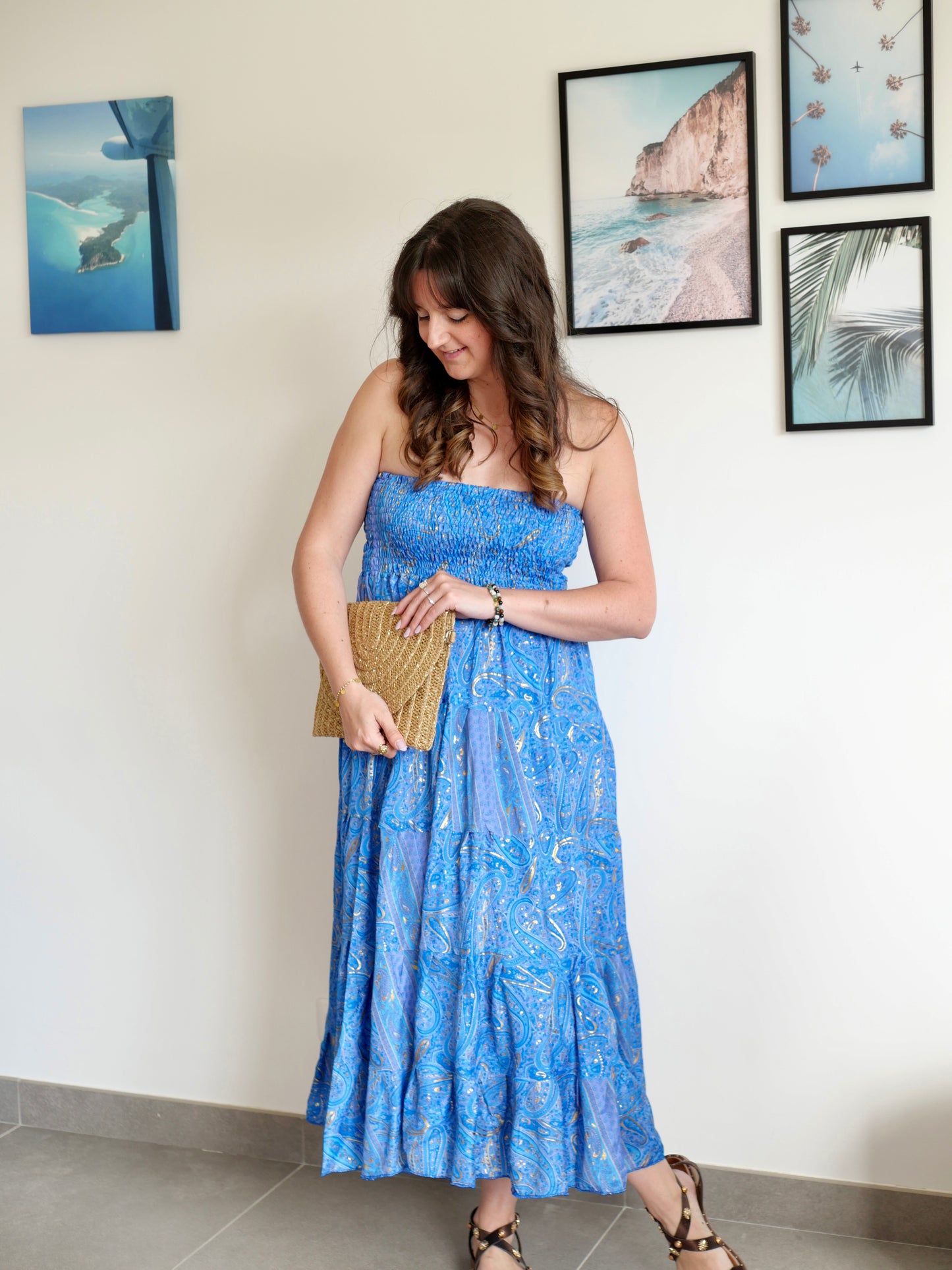 JUPE SIENNA BLEU ET VIOLET
