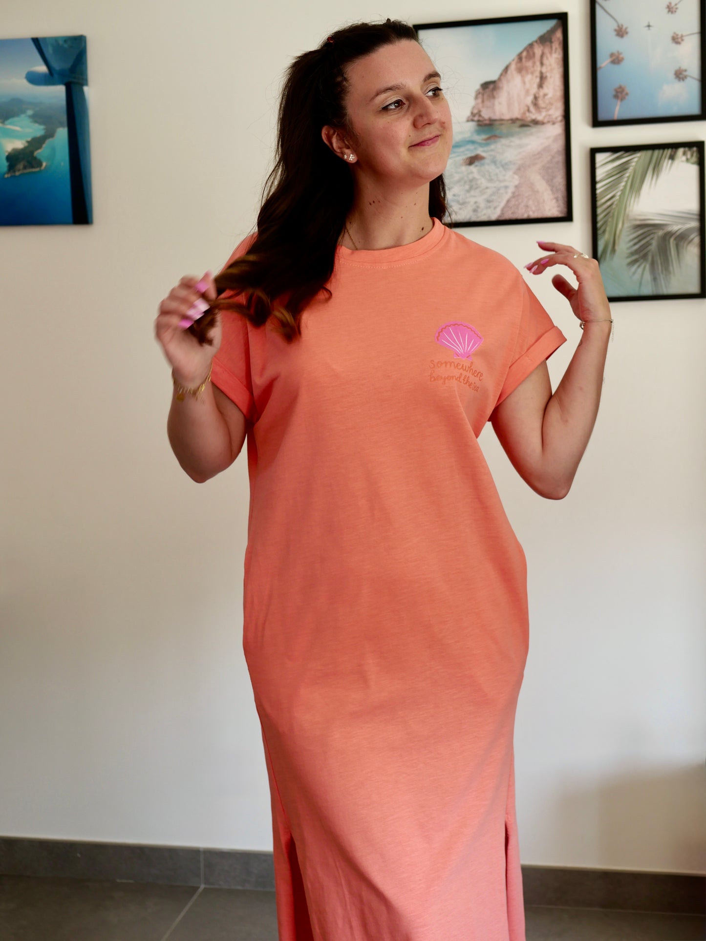 ROBE PALMIER CORAIL