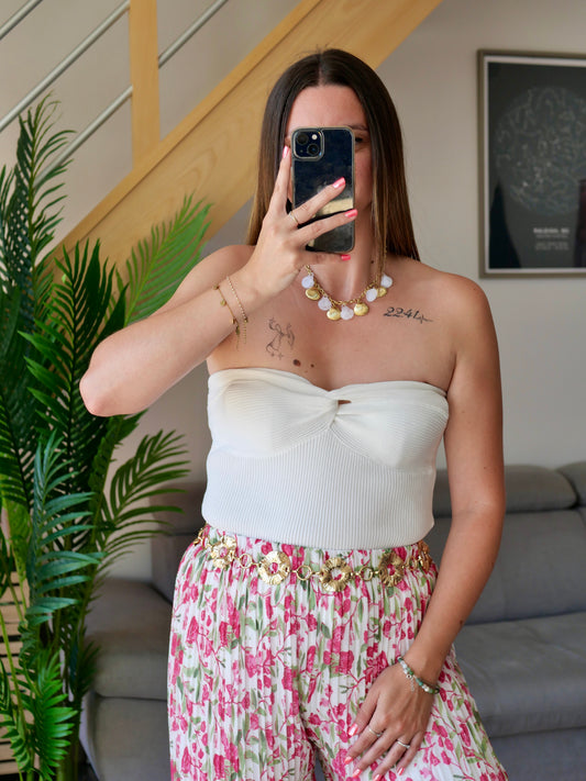 TOP BEACHY BLANC