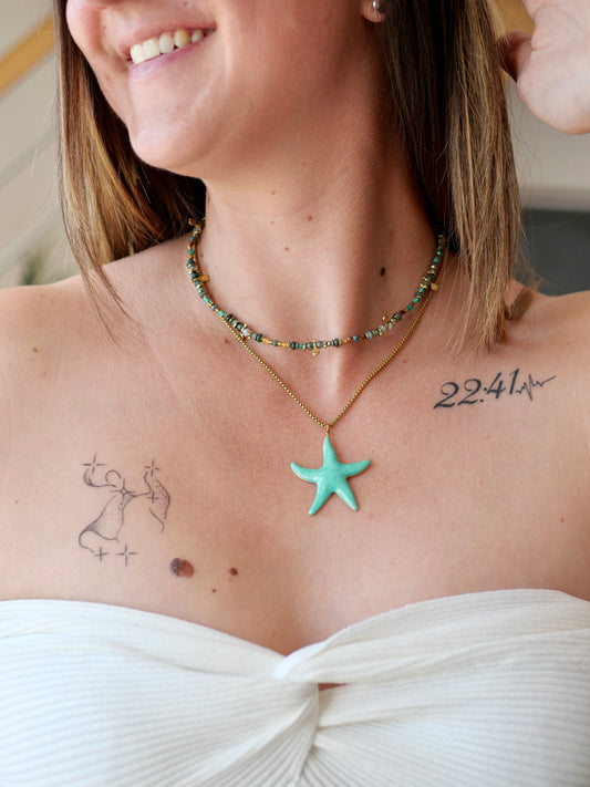 COLLIER ETOILE TURQUOISE