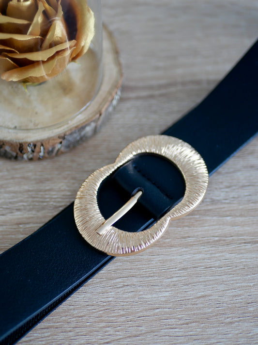 CEINTURE BLOUCLE DORÉ NOIR
