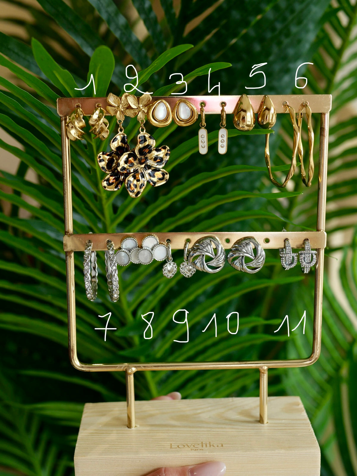 BOUCLES D'OREILLES DORÉES ET ARGENTÉES