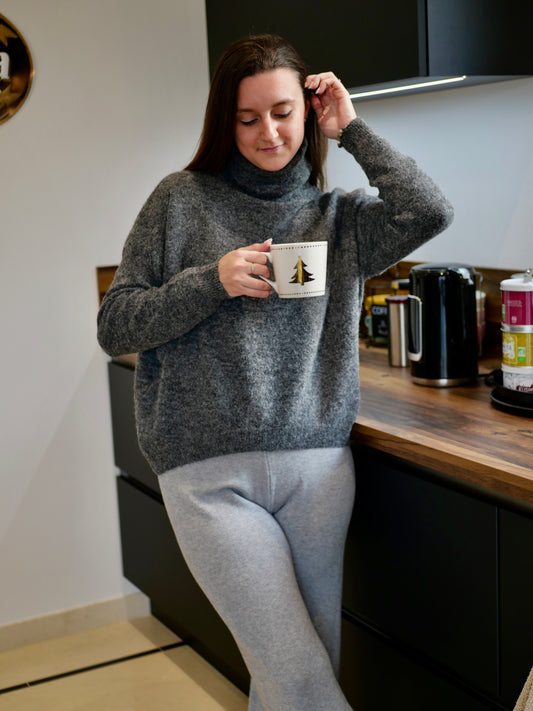 PULL COURCHEVEL GRIS CHINÉ