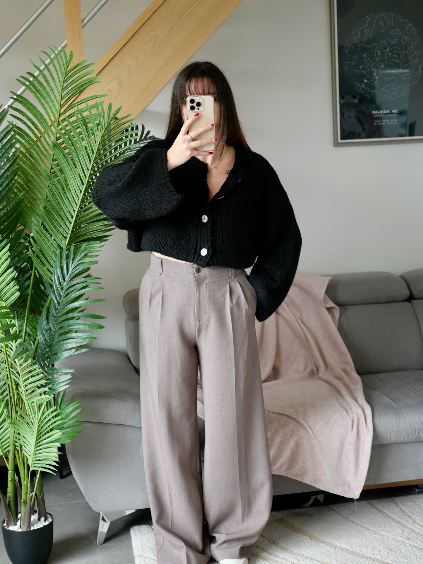PANTALON BASILE TAUPE