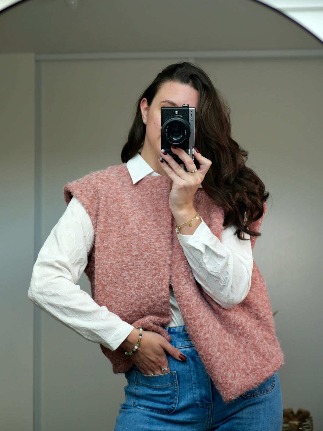 VESTE ZOE ROSE PALE (PRÉCOMMANDE, EXPEDITION 20.01)