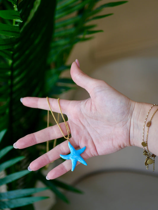 COLLIER ETOILE BLEU