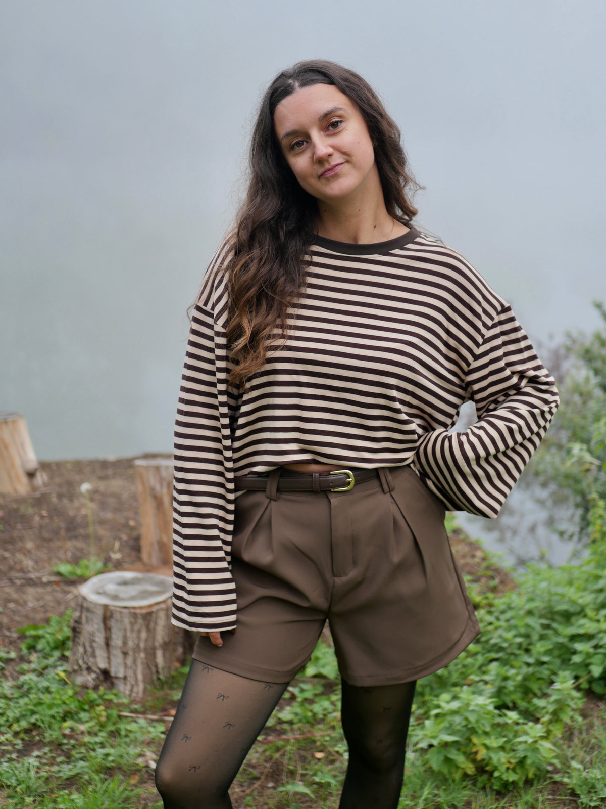 SHORT VELOUR CAMEL CLAUDIA