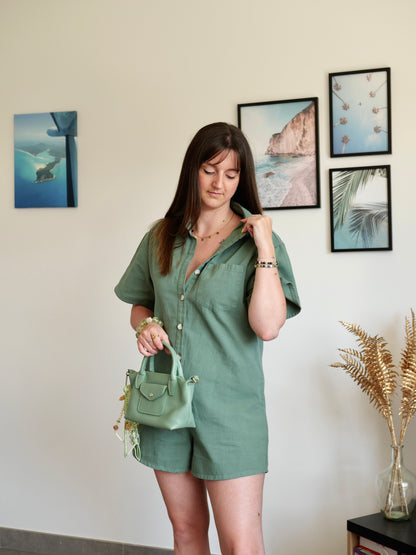 COMBISHORT JADE KAKI (PETITE ET GRANDE TAILLE)