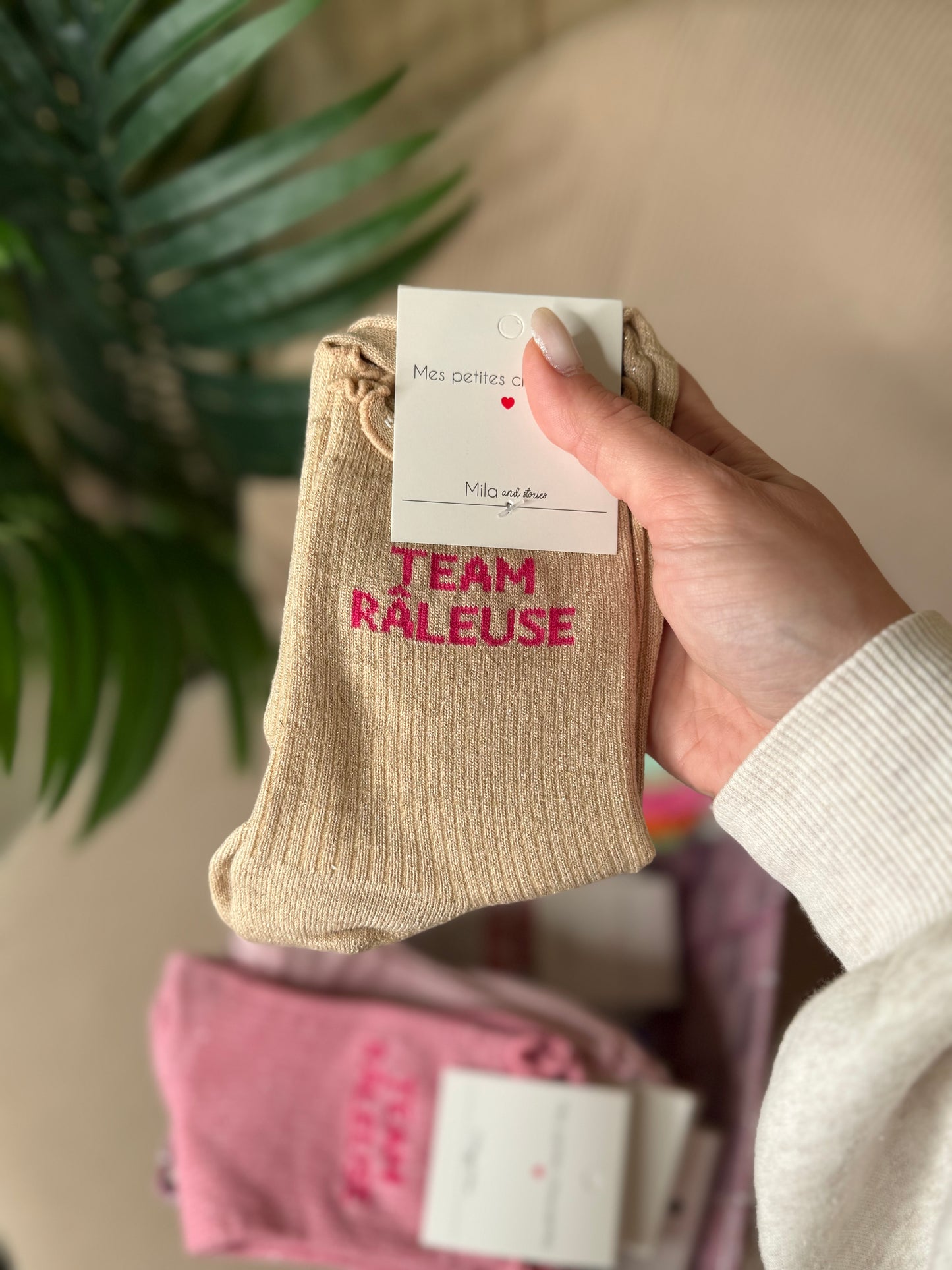 CHAUSSETTES PAILLETÉES TEAM RALEUSE