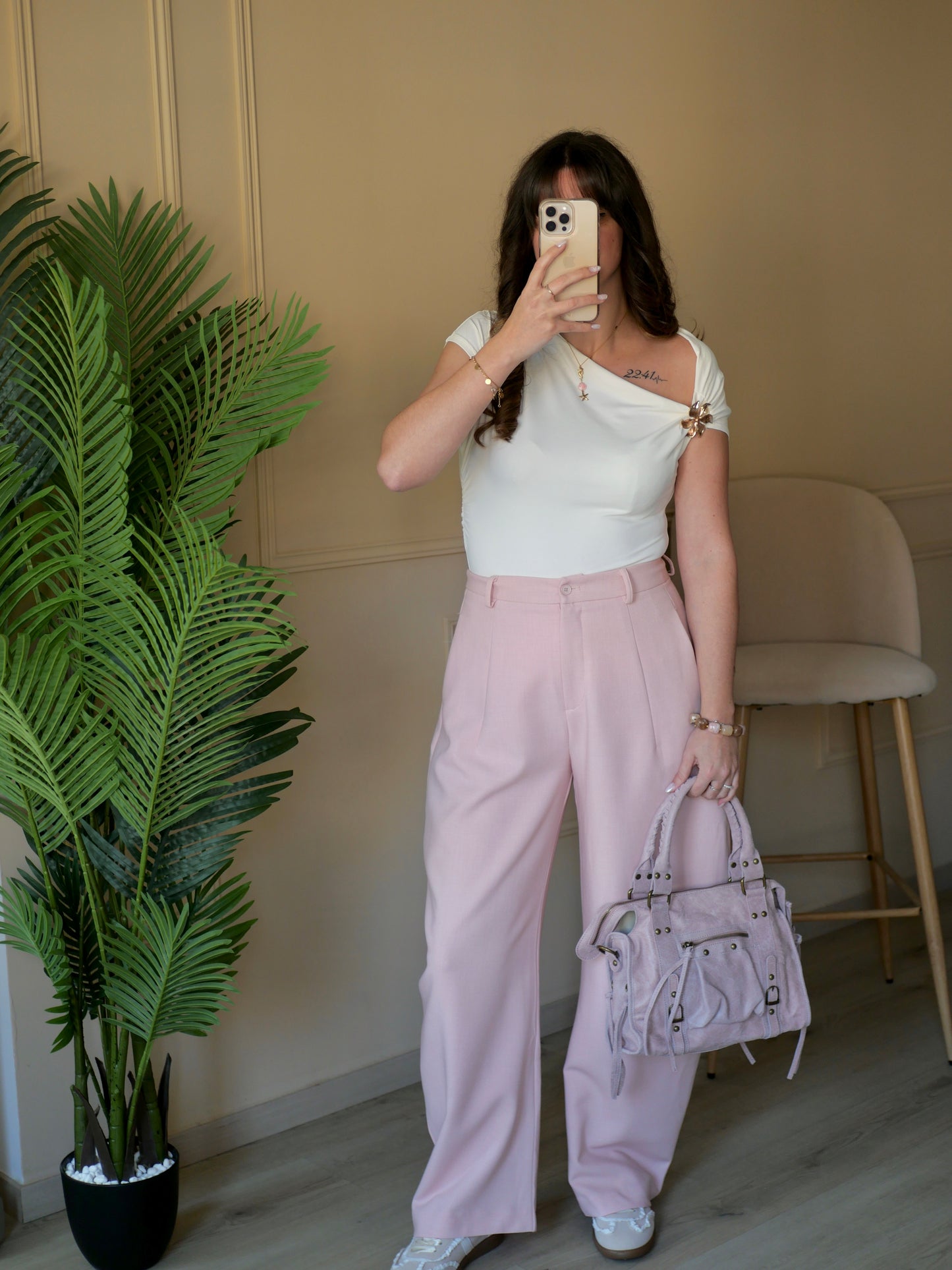 PANTALON JONA ROSE PALE