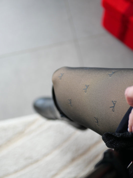 COLLANT POLAIRE NOIR MOTIFS NOEUDS