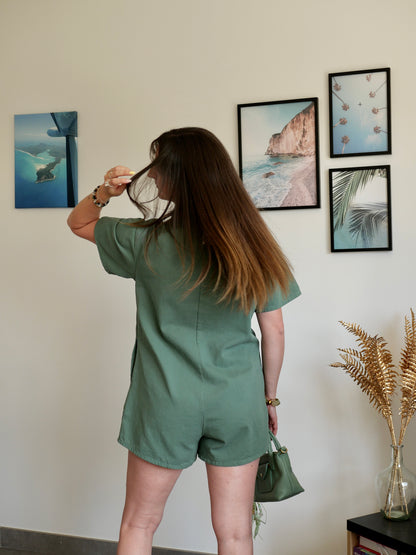 COMBISHORT JADE KAKI (PETITE ET GRANDE TAILLE)