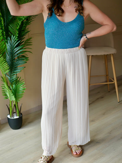 PANTALON GABRIELLE BEIGE (PETITE ET GRANDE TAILLE)