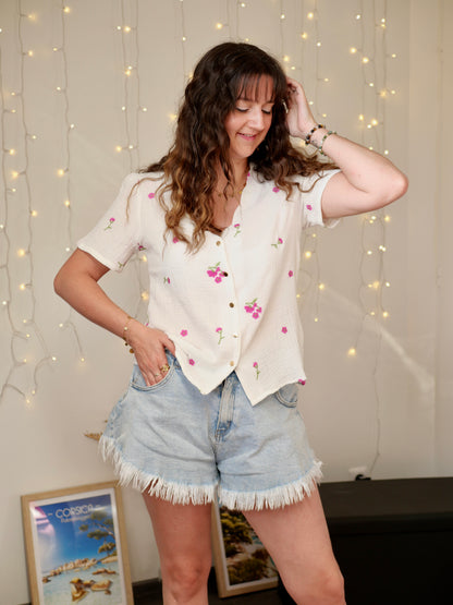 BLOUSE FLORA (PETITE ET GRANDE TAILLE)