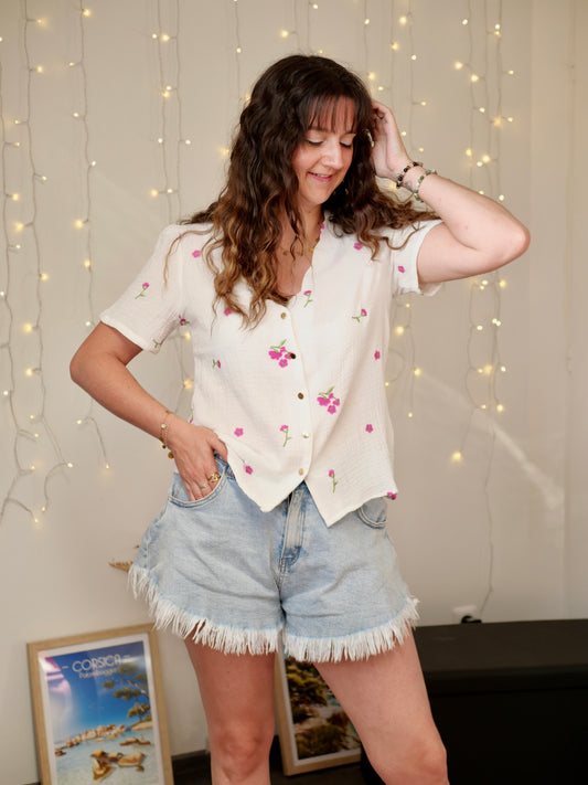 BLOUSE FLORA (PETITE ET GRANDE TAILLE)