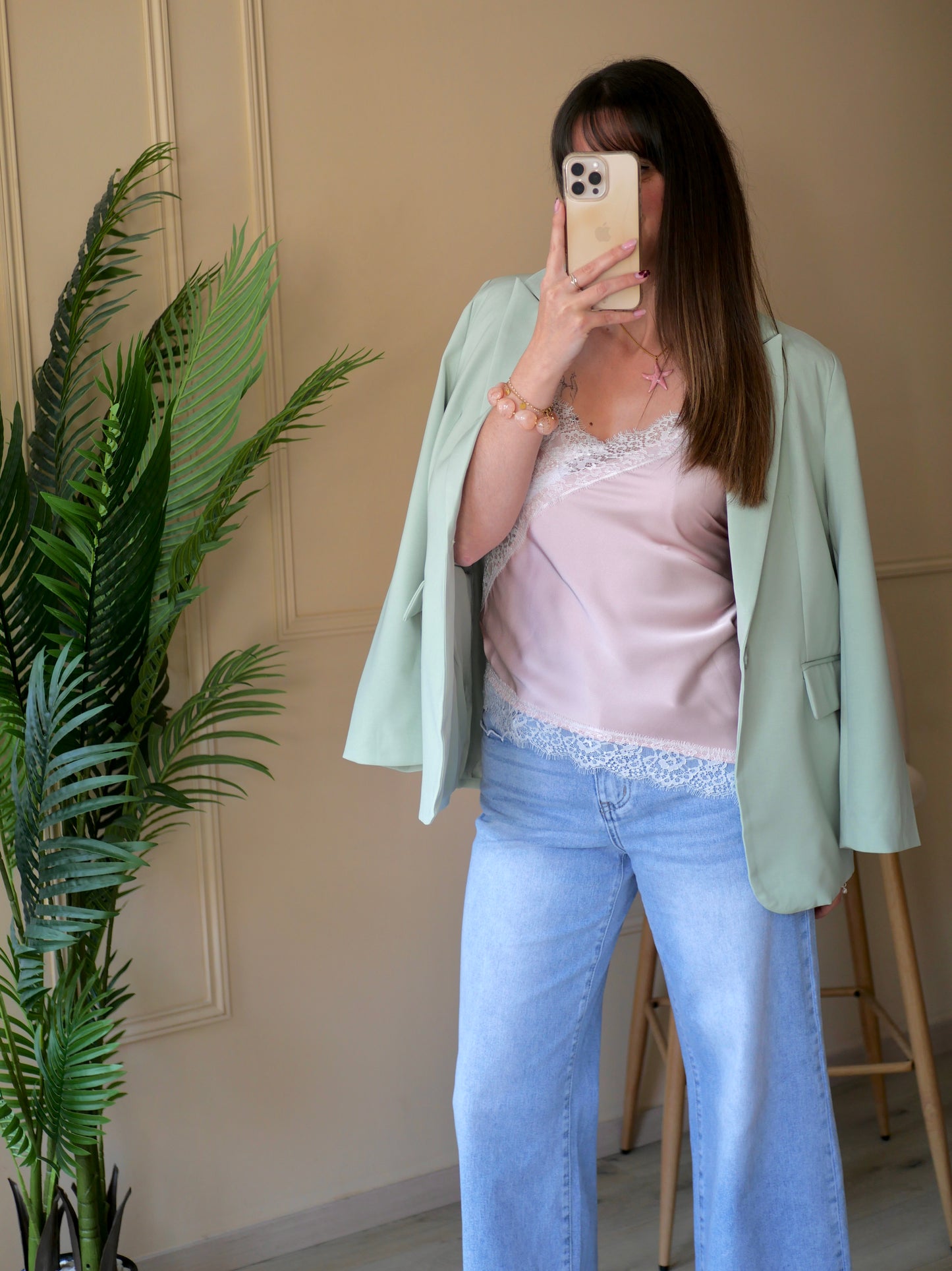 TOP ASYMÉTRIQUE BILLIE ROSE PALE